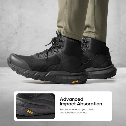 Image of NORTIV 8 Men's Waterproof Military Tactical Work Boots Leather Motorcycle Combat Lightweight Non-Slip Hiking Boots for Men VaporGuard