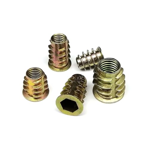 55個 M4 M5 M6 M8 ミックスサイズ 六角 六角ソケットヘッド 木製家具 ベッド キャビネット テーブル スレッド 埋め込みインサートナット Eナットセット キット ボックス