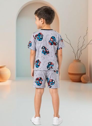Image of 3BROS Baby Boys & Baby Girls Cotton Hosiery Clothing Set Half Sleeves T-shirt with Matching Pants (DB20HS6027 Parent)