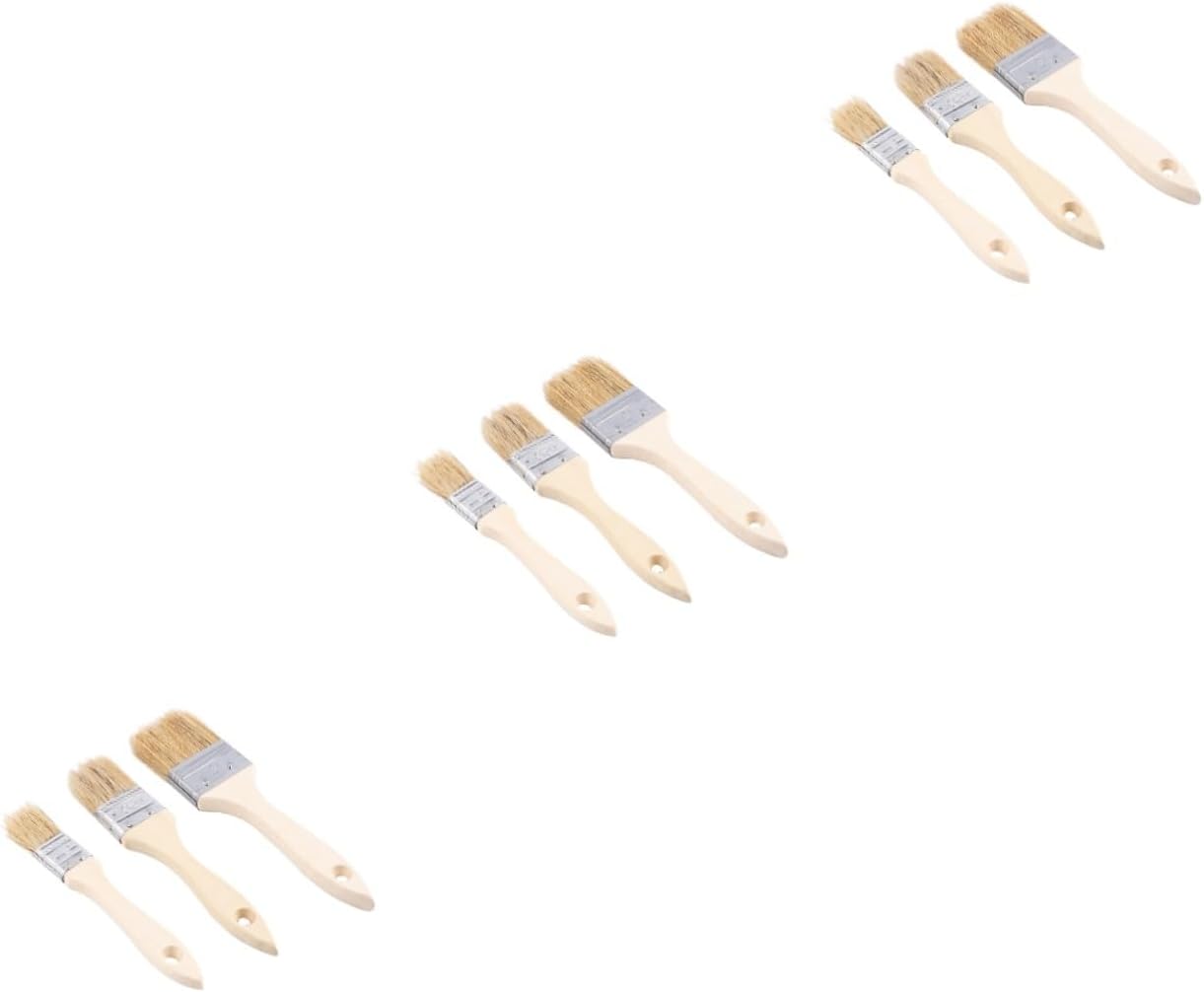 PRETYZOOM 27 Pcs Pastry for Baking Home Decor Artist Oil Paint Mini Cake Boxes Paint Thinner Circle Template Chip for Paint Waterproof Suit Waterproof Varnish Barbecue Wooden Brush