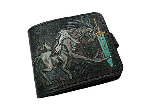 Bloodborne, The Holy Blade, Ludwig, The Old Hunters, RFID Men's Bifold Wallet, Genuine leather wallet, Biker Wallet, Embossed wallet, Leather Purse, Handmade wallet, Airbrush Art, Custom wallet, Personalized wallet3