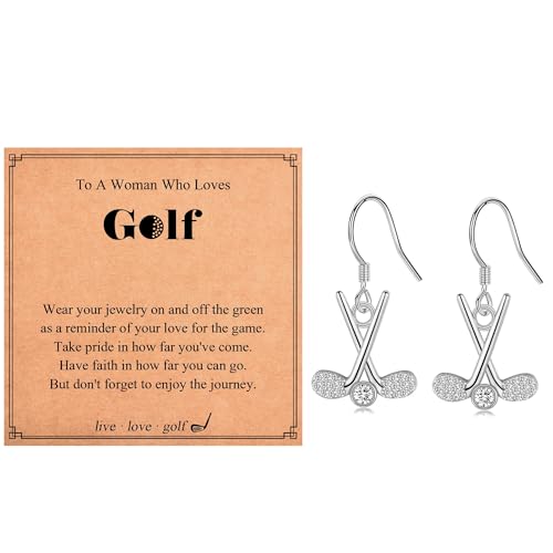 GULICX Golf Gifts for Women Golfers, Golf Dangle Earrings Jewelry for Women Golf Ball Lovers, Christmas Birthday Gifts for Her