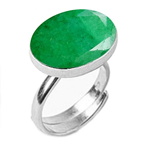 Bague de naissance ajustable en argent et pierre précieuse naturelle
