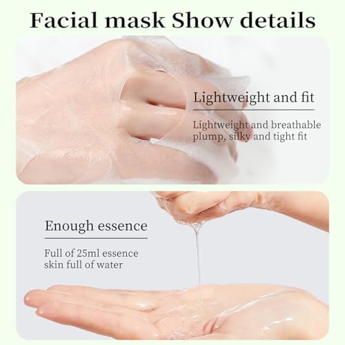 Face Mask Set Skin Care for Teenage Girls - Moisturizing Fruit Sheet Mask to Rejuvenating & Smoothing - Face Masks Skincare to Solve Skin Problems & Improve Skin Quality - Gift Set for Women (Set D) - Image 7
