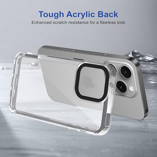 Image of amazon basics Back Case Cover for iPhone 16 Pro Max | Compatible for iPhone 16 Pro Max Back Cover | Case Cover with Camera Protection | (TPU + PC | Transparent)