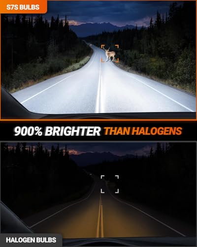 Image of SEALIGHT H4 Fog Lamps 80,000LM High Power 9xBrightness for ATVs & Powersports, 2026 Version 99% Compatibility, S7S Wireless H4 Fog Bulbs 10 Years Lifespan Plug and Play- Pack of 2
