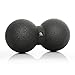 BODYMATE Großer Faszien-DUO-Ball Schwarz, Selbstmassage-Ball für Faszientraining, Durchmesser 12cm Länge 24cm
