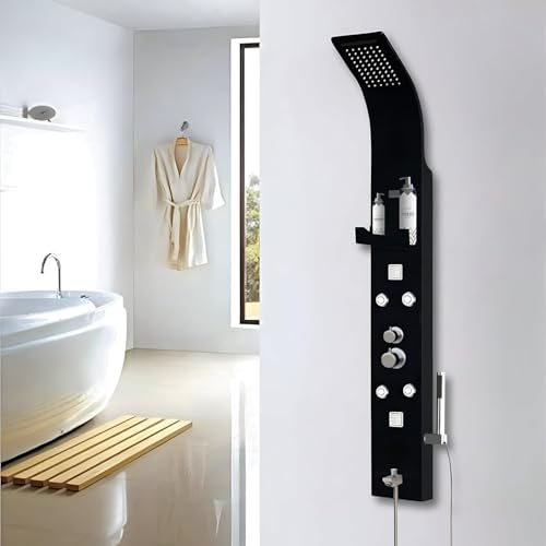 Image of JAAZ ARA Black Shower Panel (Ara - Black)
