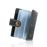 [亀登鞄製作所] カードケース【 上質な本革使用 】【 カード26枚収納 】 クレジットカードケース 手帳型 クレカケース メンズ 本革 大容量 カード入れ レディース 革 ポイントカード 会員証 診察券 トレカスモールサイズ (ブルー)