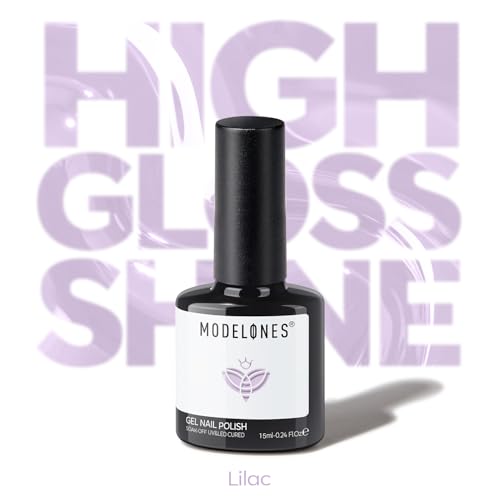 Image of modelones Light Purple Gel Nail Polish Lilac Purple Gel Polish Lavender Pastel Nail Polish Soak Off U V LED Macaron Nail Manicure 15 ML