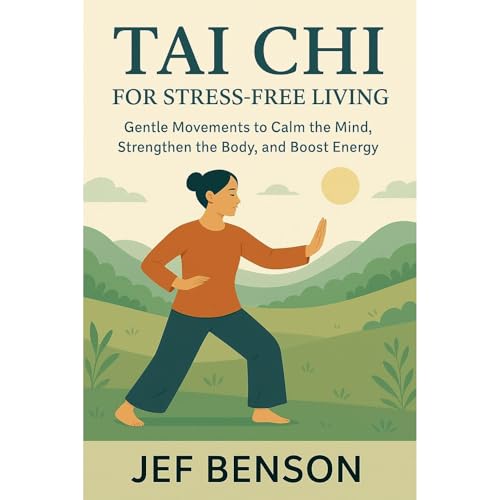 TAI CHI FOR STRESS-FREE LIVING Audiolibro Por Jef Benson arte de portada