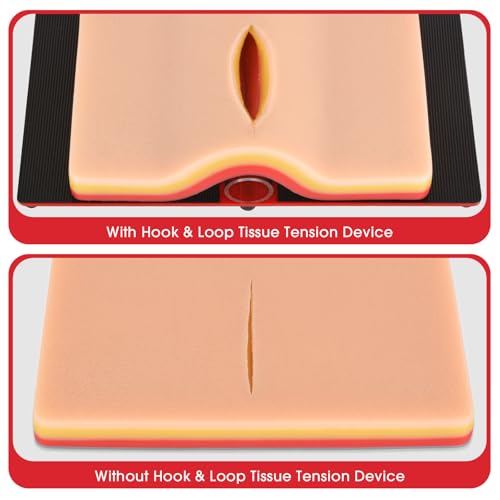 Image of Medarchitect Silicone Skin-Like Suture pad with Hook & Loop Device for DIY Wounds for Medical and Veterinary Students Suture Practice and Training