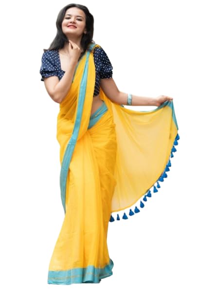 Image of Sudip callection Handloom Mul Cotton Saree for Women - Bottle Green with Pink Border Golden Zari Line & Tassel Pallu