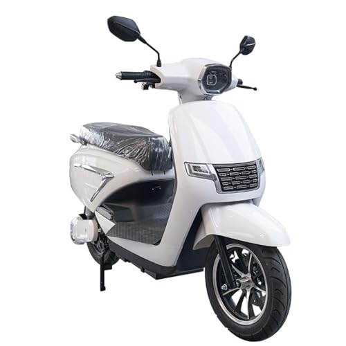 Image of EOX VESVO Low Speed Electric Scooter Non RTO with 60-80Km Range White Portable Lithium Battery & Charger