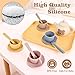 YOFOTHS Kids Silicone Tea Party Set, Pretend Play Tea Set with Teapot, 4 Cups with Saucers, Tray and Scoops, Safe Kitchen Toys for Ages 3-6