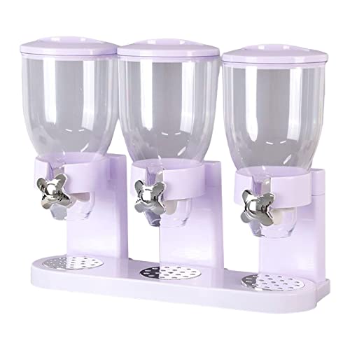 Boîte de rangement triple pour aliments secs, comptoir de cuisine, organisateur d'affichage de collations, distributeur de céréales pour flocons d'avoine, petit déjeuner, maison, noix alimentaires,