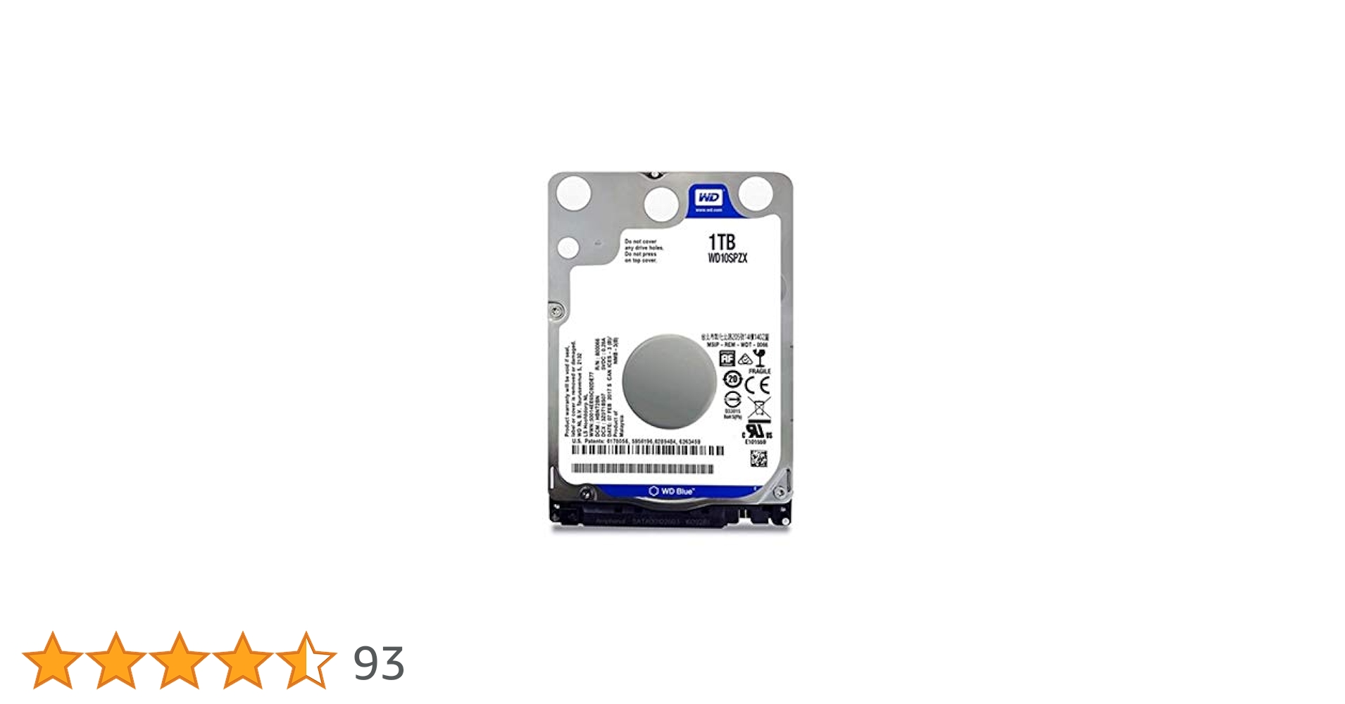 (未使用･未開封品)　Western Digital WD Blue 内蔵HDD 2.5インチ 1TB SATA 3.0(SATA 6Gb/s)  WD10SPZX wyeba8q Western Digital Blue WD10SPZX 1 TB Hard Drive - 2.5