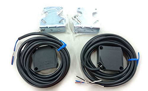 Omron E3JK-TR12-C 2M Photoelectric Sensor (with Brackets), Through-Beam, Sensing Distance 5m, Red LED, Relay Output SPDT