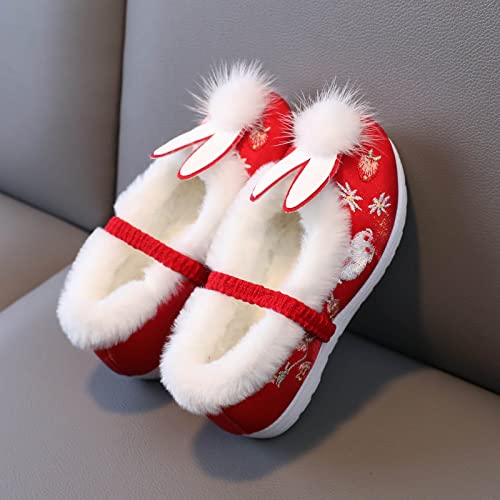 sfdgfhyf Home Boots for Little Kid Cloth Shoes For Toddler Gilrs Rubber Sole Warm Shoes Winter Snow Boots Embroidery4