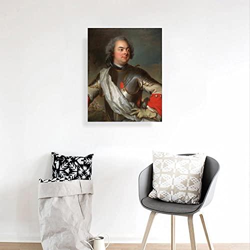 AMANUO Jean-Marc Nattier Renaissance Rococo Man Portret Olieverf Schilderij 50X60 cm Canvas Afdrukken Kunst Opgerold… - Image 4