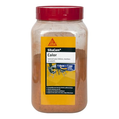 SIKA - Colorant en poudre pour ciment/chaux/plâtre - SikaCem Color Ocre - Couleur uniforme -...