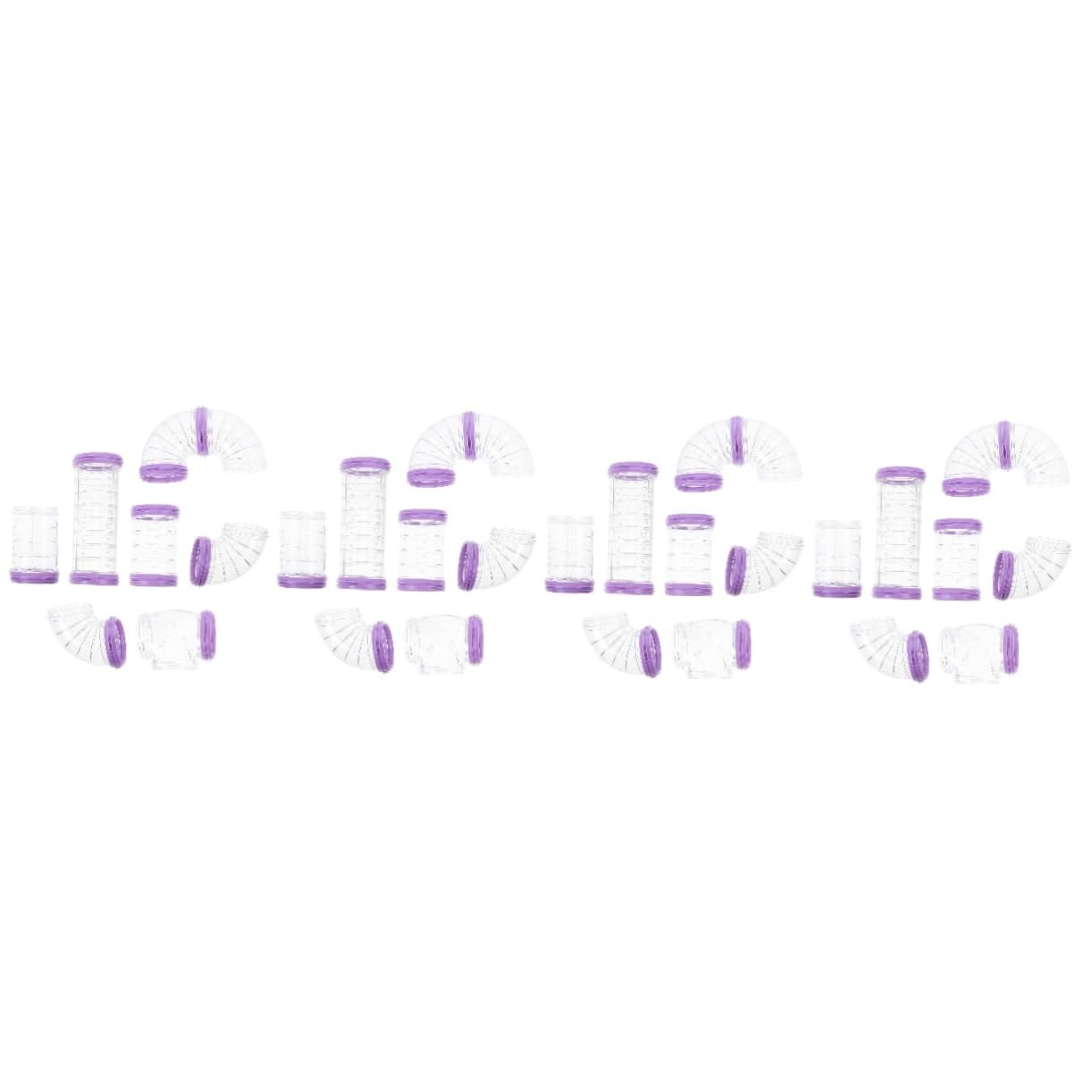 ibasenice 4 Sätze Hamster Röhrenset Teiliges DIY Spieltunnel Kit Flexiblen Verbindern für Kleine Haustiere Erweiterbar Leicht zu Reinigen zur Käfigerweiterung Labyrinth für Hamster