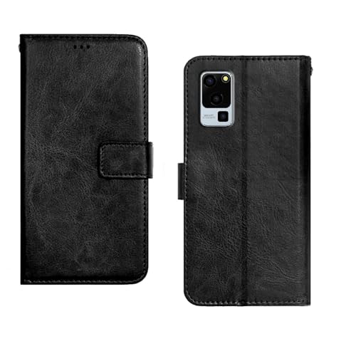 Image of amazon basics Lava Blaze 5G Flip Cover | Card Pockets Wallet & Stand | Flip Cover for Lava Blaze 5G (Black)