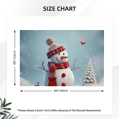 Drapeau de Noël bonhomme de neige robuste grand format ornement extérieur durable