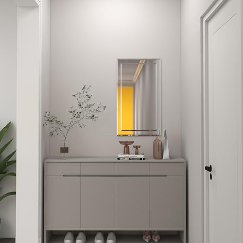 Fralimk Mirror On Mirror Wall Mirror Beveled Edge Polished Frameless Rectangle Bathroom Mirror Decorative For Entryway thumb #8