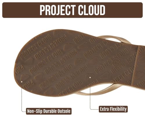 Image of Project Cloud Kids Sandals For Girls Footwear with Memory Foam Insole Kids Flip Flops - Lightweight & Slip Resistant Girls Sandals Summer Beach Essentials 2026 (Little Foundations)