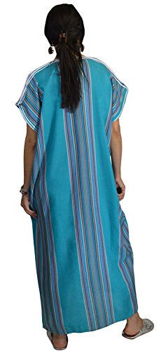 Moroccan Caftan Women Light Weight Linen Handmade with Embroidery Fits Small To Large Cover-up Lounge-wear Ethnic Design4