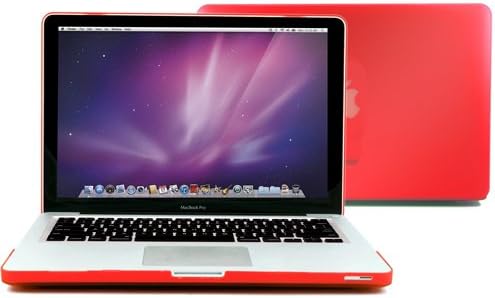 GMYLE Soft-Touch Frosted Hard Case for MacBook Pro 13 inch with CD-ROM (Model: A1278) - Red