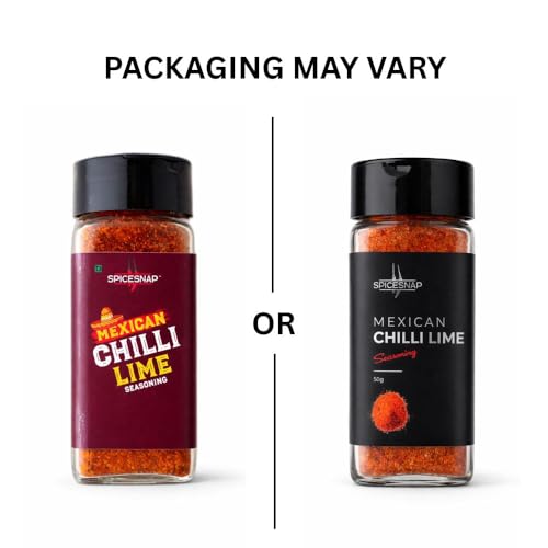 Image of SpiceSnap Mexican Style Chilli Lime Seasoning 50g | Vegan & Gluten-Free | Perfect for Popcorn, Fruits, Juices & more!