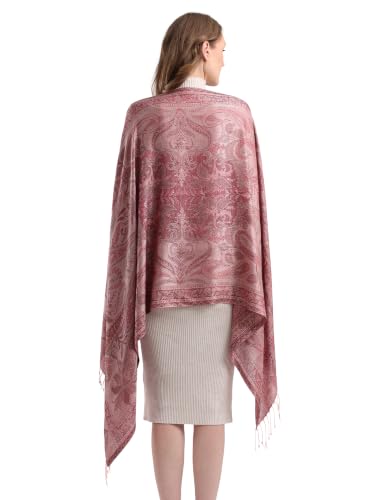 Image of KANI GOLD & JAMAWAR SILK SUPER SOFT FLORAL & PAISLEY PASHMINA STOLE SCARF