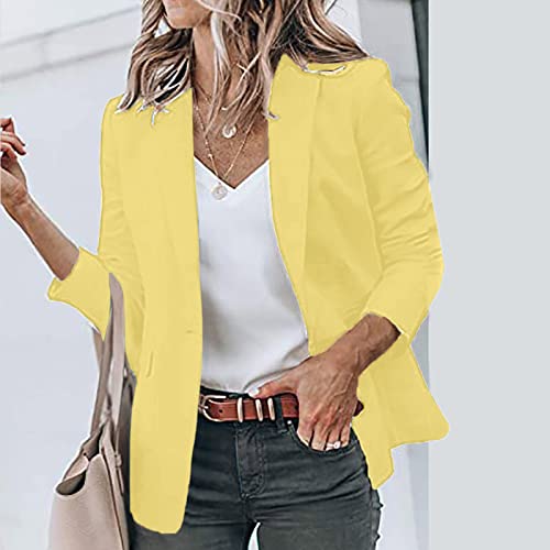 Business Blazers for Women Lapel Open Front Long Sleeve Suit Jacket Fall Lightweight Work Office Blazer Coat 20252