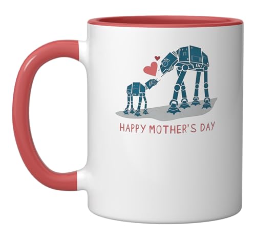 Taza cerámica Star Wars AT-AT Walkers 11 oz rojo/blanco miniatura 1