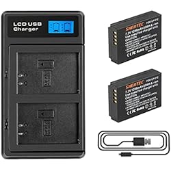 Bateria Canon M50 2X Shentec Batería LP-E12 1200mAh Compatible con Canon LP-E12 Canon EOS M EOS M50 EOS M100 EOS Rebel SL1 EOS 100D Canon Powershot sx 70 HS