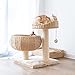 PetPals Paper Rope Natural Bowl Shaped with Perch Cat Tree