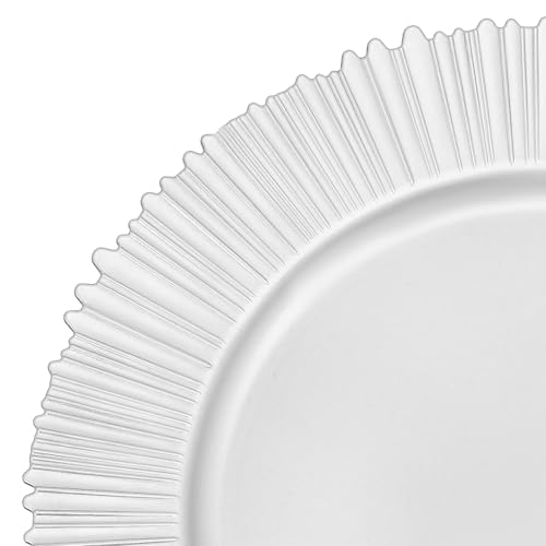 Platos cargadores plateados 13 pulg 100 piezas miniatura 6