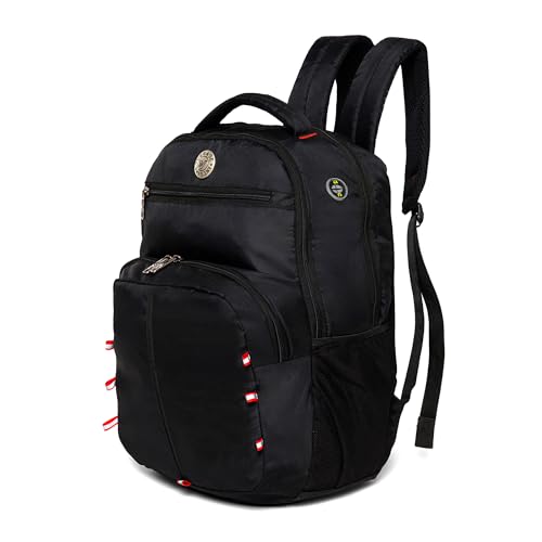 Image of ACEPACK Global 25.91 Liters Water Repellant 17.32 inch Laptop Backpack With Rain Cover For Casual, Outdoor, Office Or Daily Use (Black)