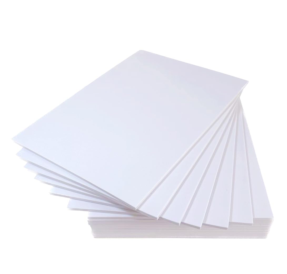 15PCS 5mm A4(210X297mm) Foam Board, Thick EVA Foam Sheets, High Density Polystyrene Foam Board for DIY Arts and Crafts Projects, Presentation Displays, Mounting Photos, Making Modeling Poster (White)