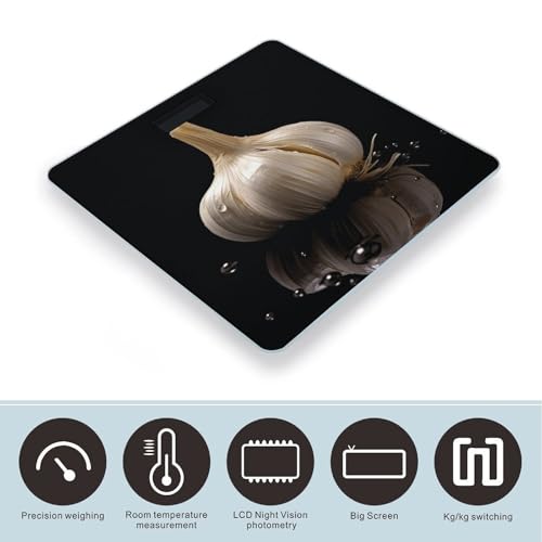 Báscula Digital de Vidrio Para Baño Raw Garlic miniatura 3