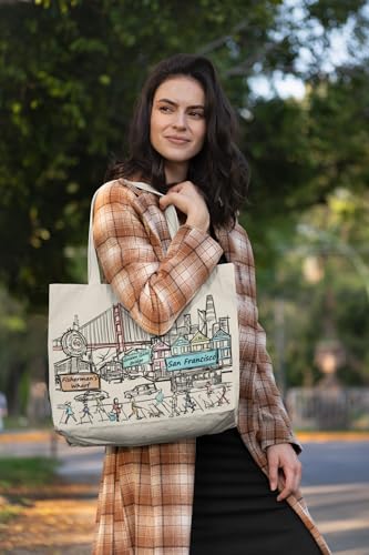 Cities Around the World Artwork Tote Bag Series- Designed in the USA, 17"x14", Double Sided Print, Souvenir & Gift2