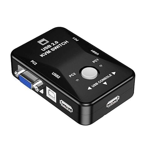 2 Port KVM Switch USB 2.0 KVM Switch Box to Control up to 2 Computers 2 in 1 Out Switch USB Keyboard Mouse Sharing Device for Computer, PC, Laptop, Desktop, Monitor, Printer, Sharing Video (B0DF7GT4RC) Amazon Price History, Amazon Price Tracker