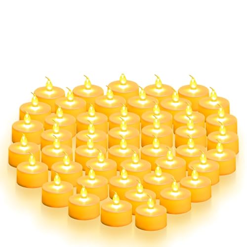 Consejos para Comprar Velas de Pilas Walmart de esta semana. 42 Velas LED Sin Llama, 48PCS Velas LED Pilas, Flama Realista, Velas Eléctricas Impermeables, LED Velas de Té Decorativas, Libres de Humo, para Navidad, Halloween, Bodas, San...
