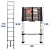 Telescoping Ladder 10.5ft Stainless Steel Extension Folding Ladder, Folded Height 2.6ft, 330lbs Max Load Capacity, Portable Heavy Duty Telescoping Ladder for Home, RV, Roof, EN131 Certificated