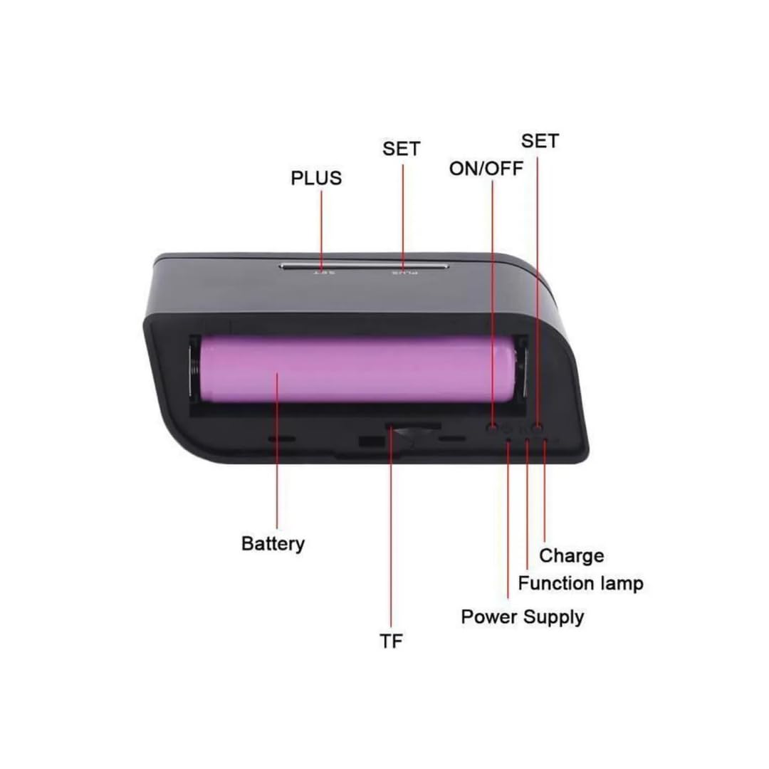 Genérico Mini Reloj despertador Cámara Espía Full HD 1080P WiFi