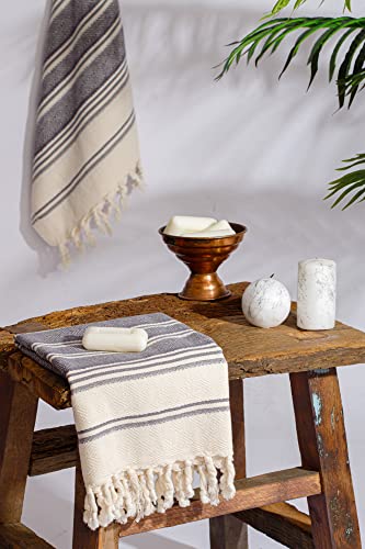 DEMMEX Bio-Türkische Baumwoll-Handtücher im 2er-Set, Schnell Trocknend, Weiches Diamantgewebe, Saugfähig & Vorgewaschen… – Ansicht 4