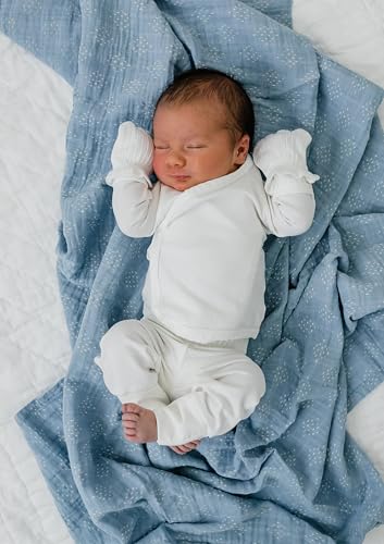 Image of monica + andy Hospital Cuddle Box, 100% Organic Baby Clothes for Newborns & Infants, Coming Home Swaddle Blanket & Cap