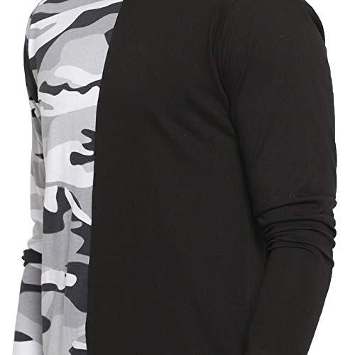 Image of CAHOOT Military Camouflage Men Round Neck Black, White T-Shirt